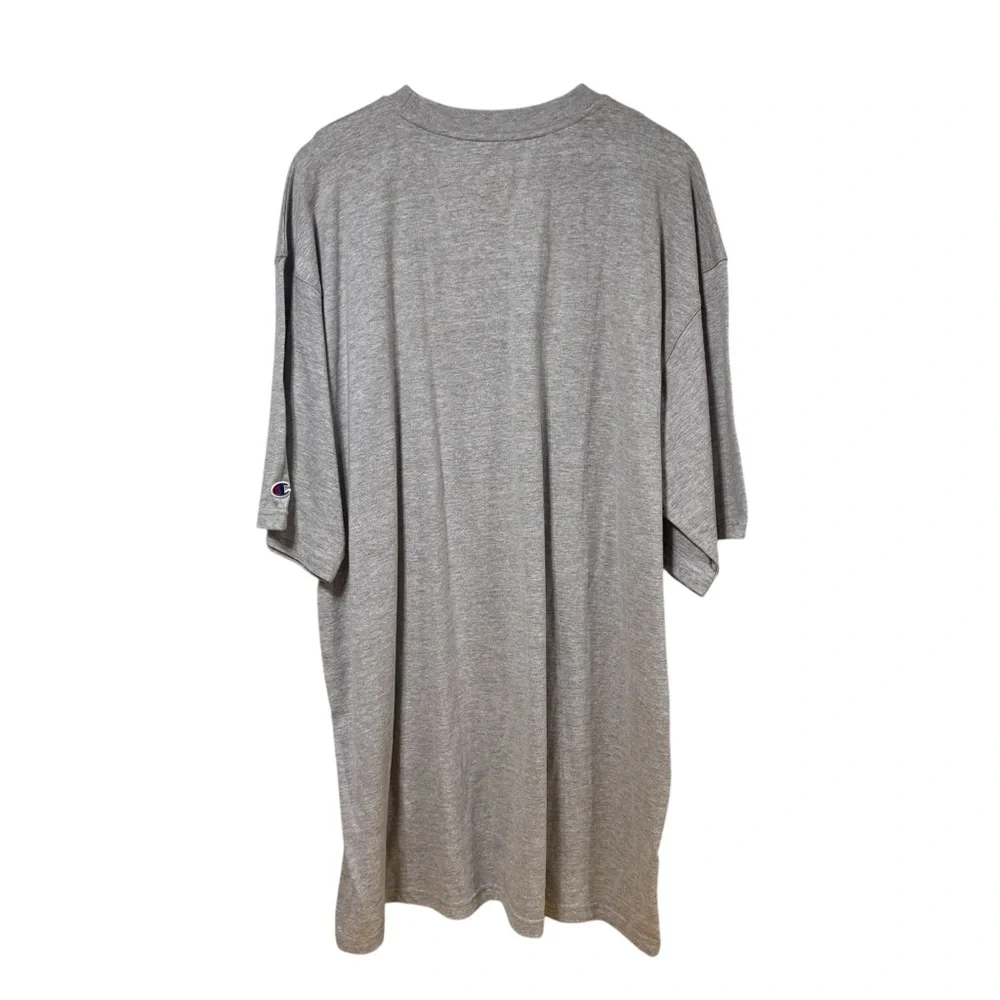 Champion Mens 2XLT Gray Heather Script Logo Big &‎ Tall Graphic T-Shirt NWT #491